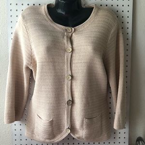 willi smith XL 100% cotton khaki colored sweater